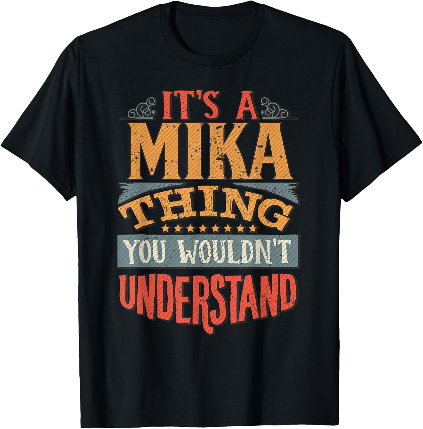 Mika Name T-Shirt - T-Shirt | Black
