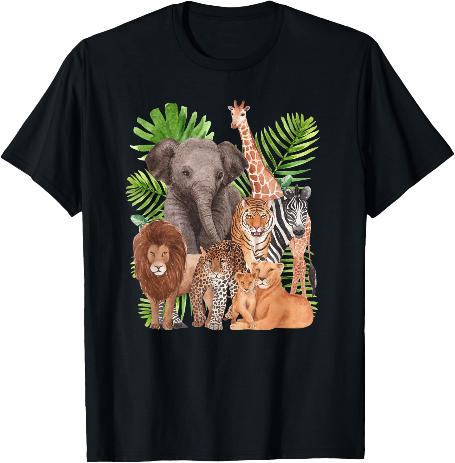 Zoo Animals Safari Jungle Animals Day At The Zoo T-Shirt - T-Shirt | Black