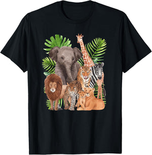 Zoo Animals Safari Jungle Animals Day At The Zoo T-Shirt - T-Shirt | Black