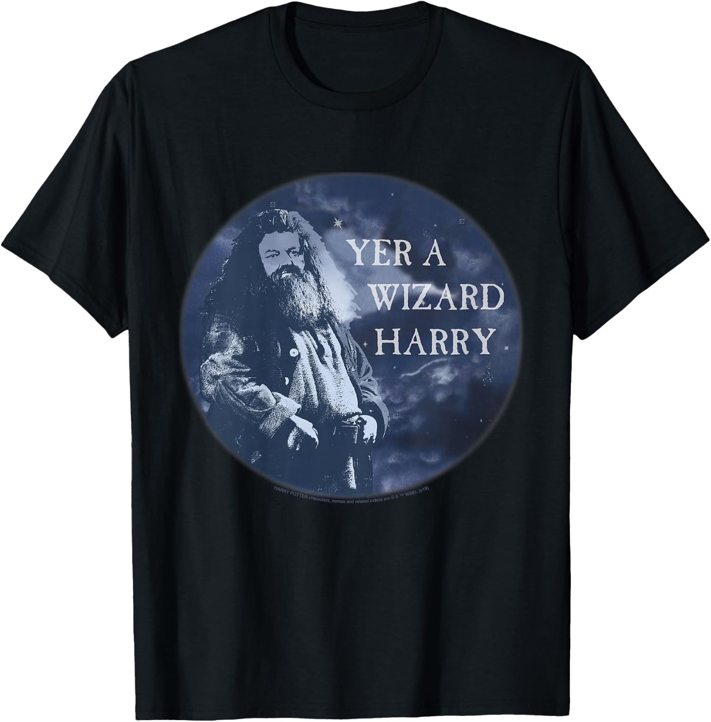 Kids Harry Potter Hagrid Yer A Wizard Harry Portrait T-Shirt - T-Shirt | Black