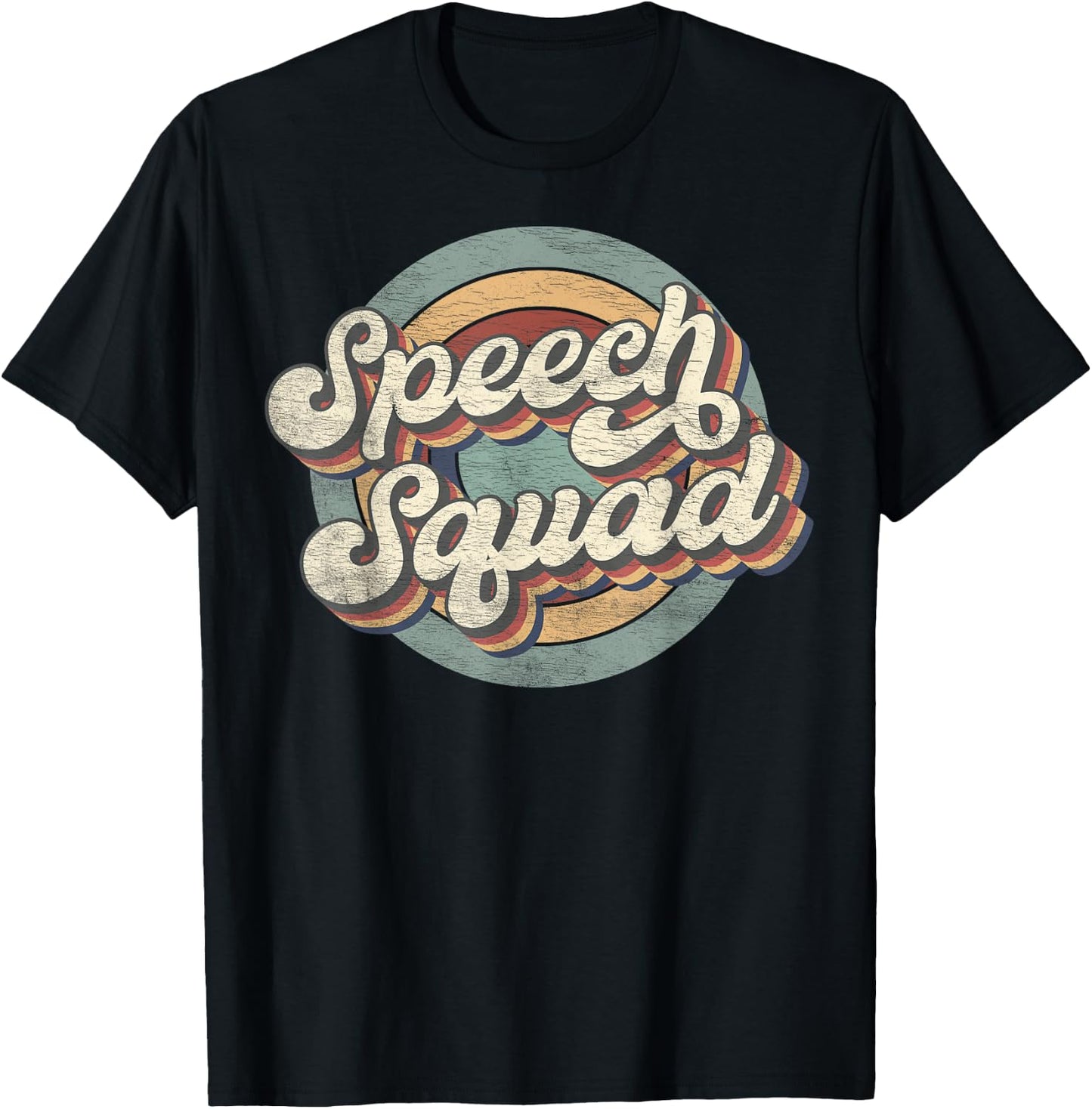 Speech Squad Speech Therapy Crew Hello Back To School Team T-Shirt - T-Shirt | Black