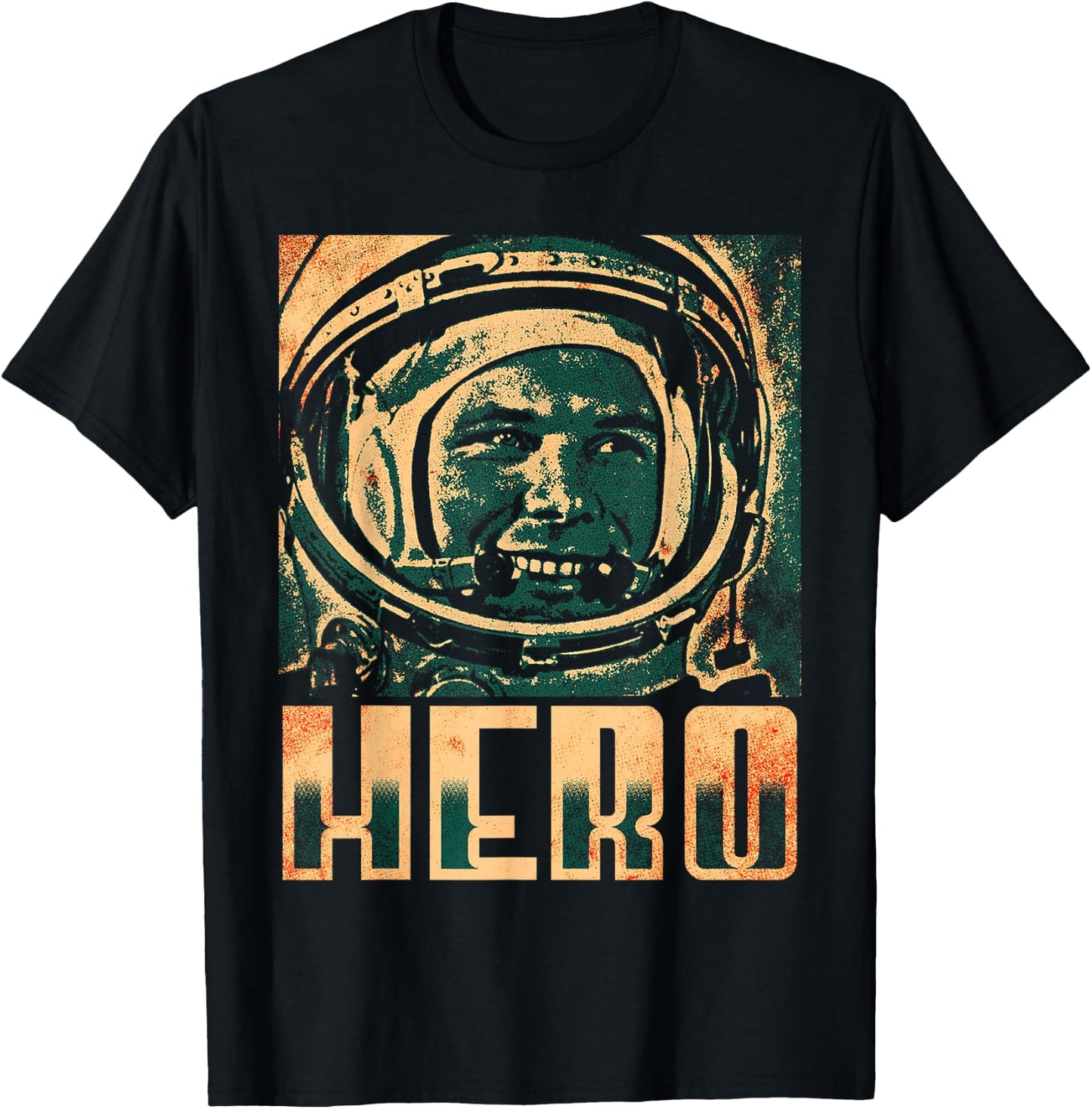 Yuri Gagarin Cosmonaut Astronaut First Space Soviet Union T-Shirt - T-Shirt | Black