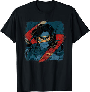 Marvel Studios Ms. Marvel Logo Action T-Shirt - T-Shirt | Black
