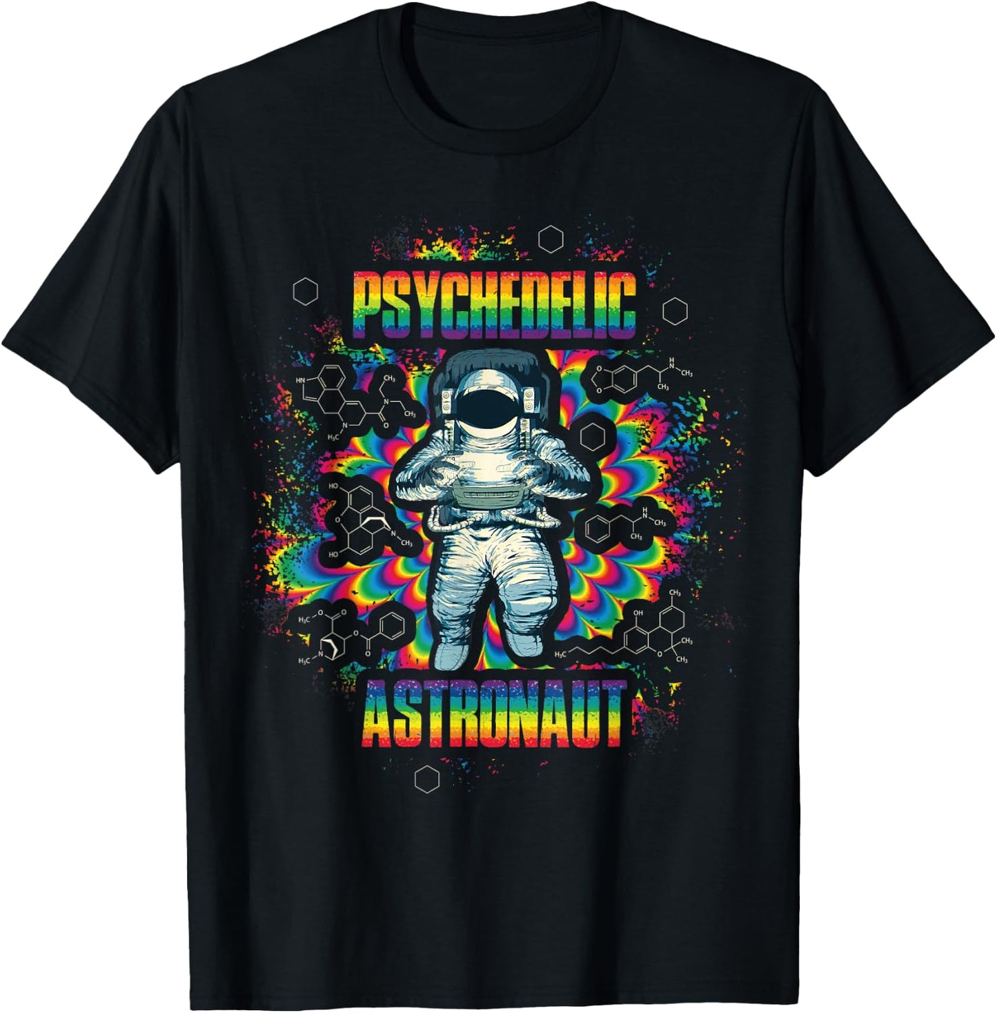 Psychedelic Astronaut T-Shirt - T-Shirt | Black