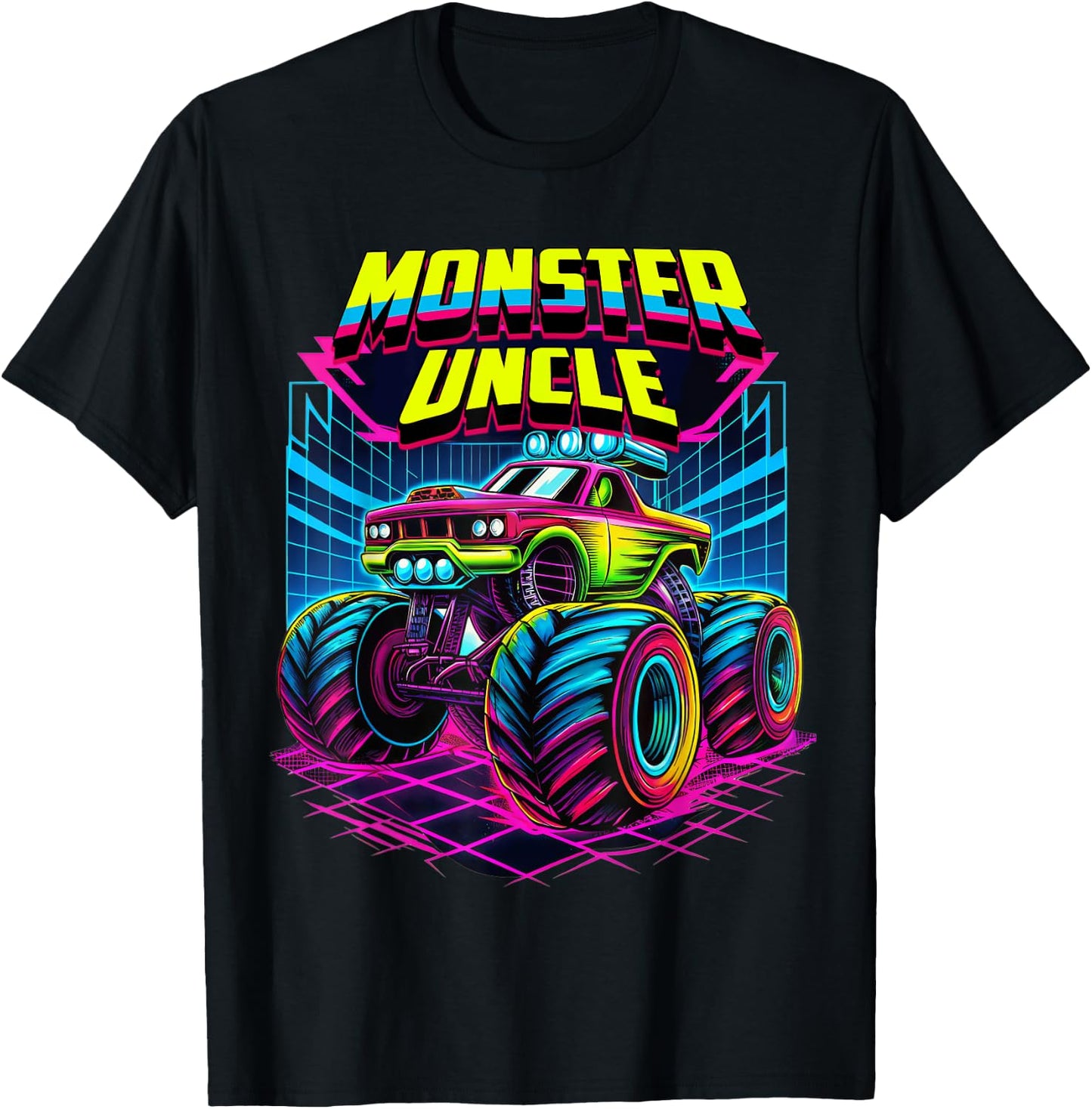 Monster Truck Uncle Monster Truck Are My Jam Truck Lovers T-Shirt - T-Shirt | Black