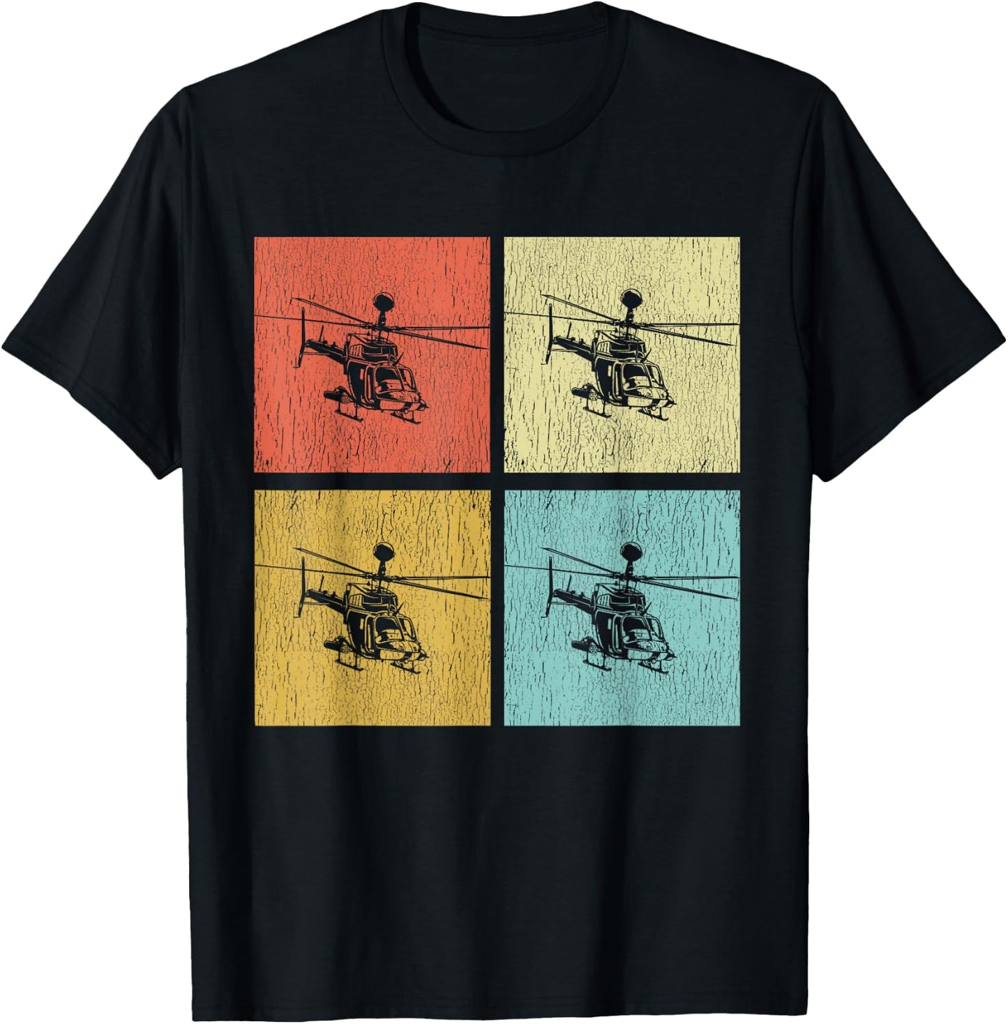 OH-58D Kiowa Warrior Helicopter Pilot Veteran T-Shirt - T-Shirt | Black