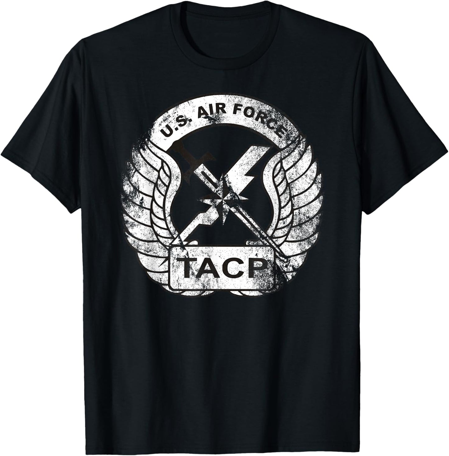US Air Force Tactical Air Control Party (TACP) Cn Distressed T-Shirt - T-Shirt | Black