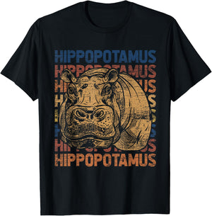 Animal Rights Zookeeper Africa Gift Hippo T-Shirt - T-Shirt | Black