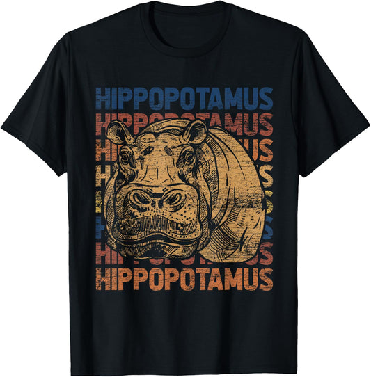 Animal Rights Zookeeper Africa Gift Hippo T-Shirt - T-Shirt | Black