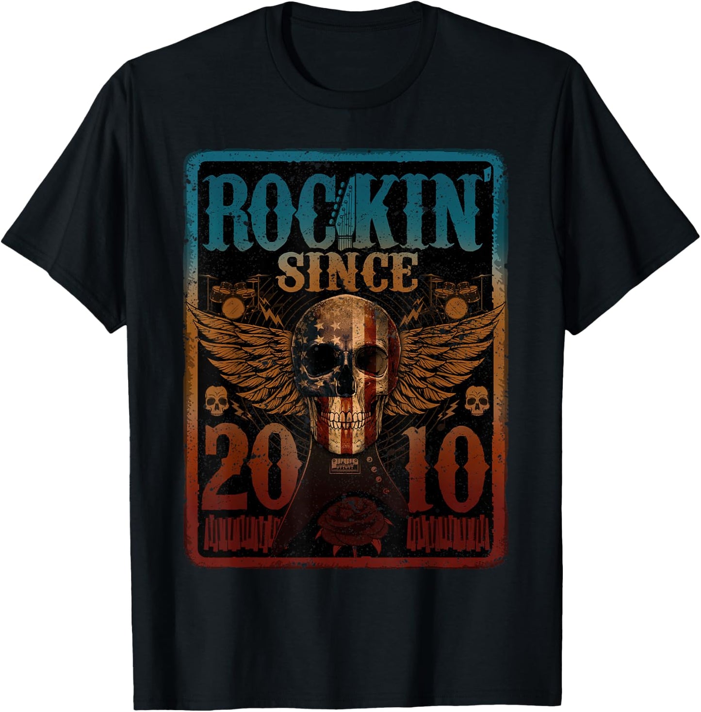 Rockin Since 2010 Shirt 14 Years Old 14th Birthday Classic T-Shirt - T-Shirt | Black