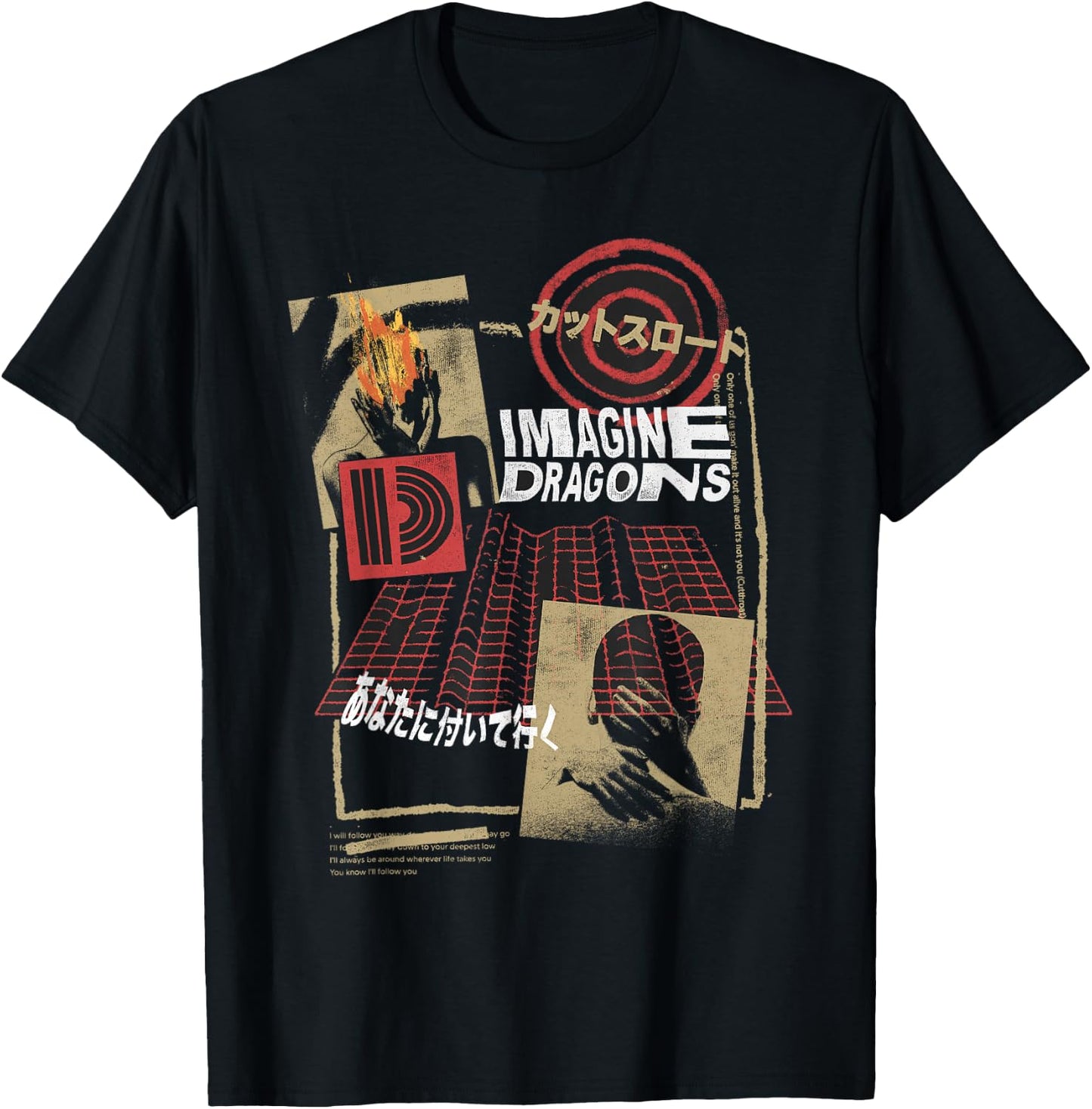 Official Imagine Dragons Exclusive Japanese Collage T-Shirt - T-Shirt | Black