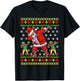Christmas Black African American Santa Claus T-Shirt - T-Shirt | Black