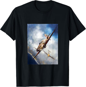 US Art Force LLC Hawker Hurricane Airplane Polish RAF Squadron 303 Black Small Classic Fit Short Sleeve T-Shirt - T-Shirt | Black