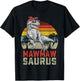 Mawmawsaurus T Rex Dinosaur Mawmaw Saurus Family Matching T-Shirt - T-Shirt | Black