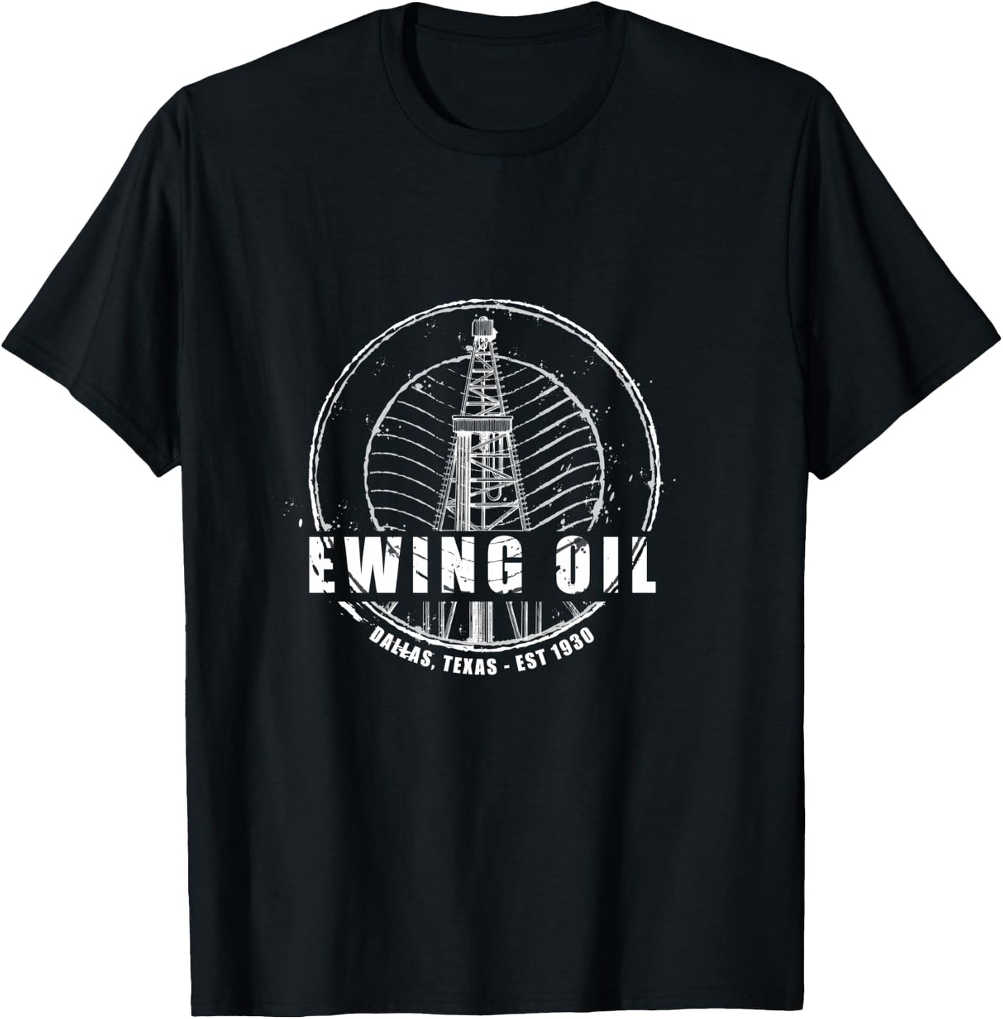 DALLAS | Ewing Oil Company Classic 80's TV T-Shirt - T-Shirt | Black
