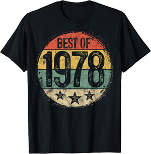 Best Of 1978 47th Birthday Gifts Women 47 Year Old T-Shirt - T-Shirt | Black