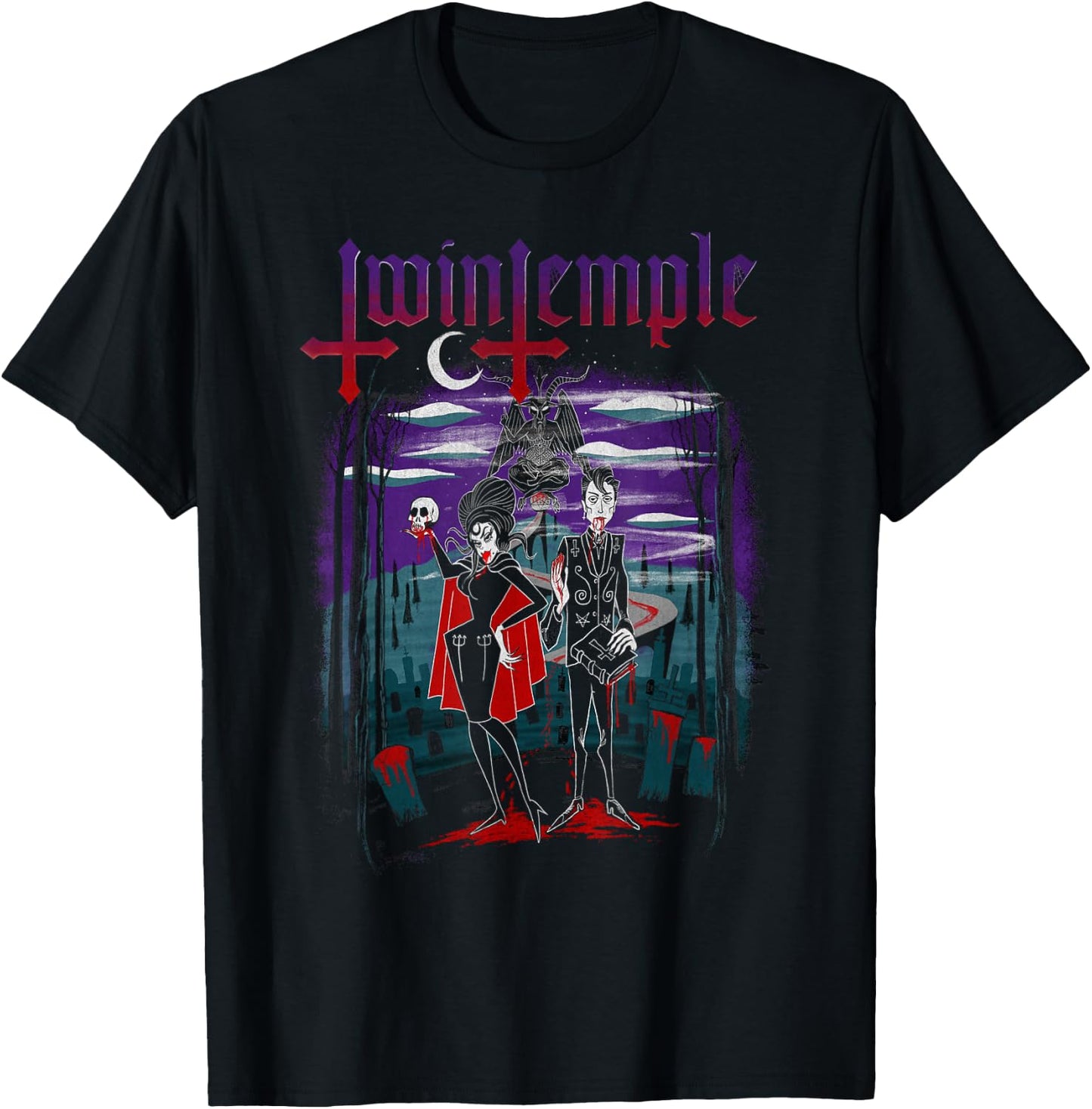 Twin Temple Graveyard V2 T-Shirt - T-Shirt | Black