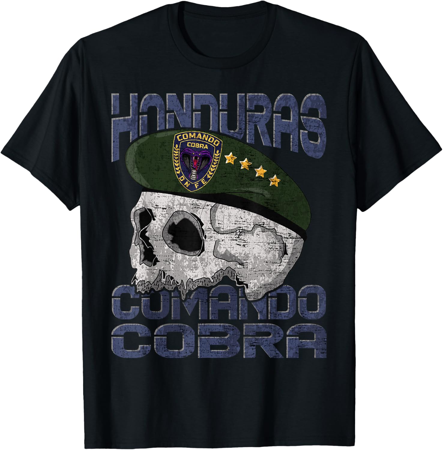 Honduran Special Force Police COBRA Honduras SWAT Army T-Shirt - T-Shirt | Black