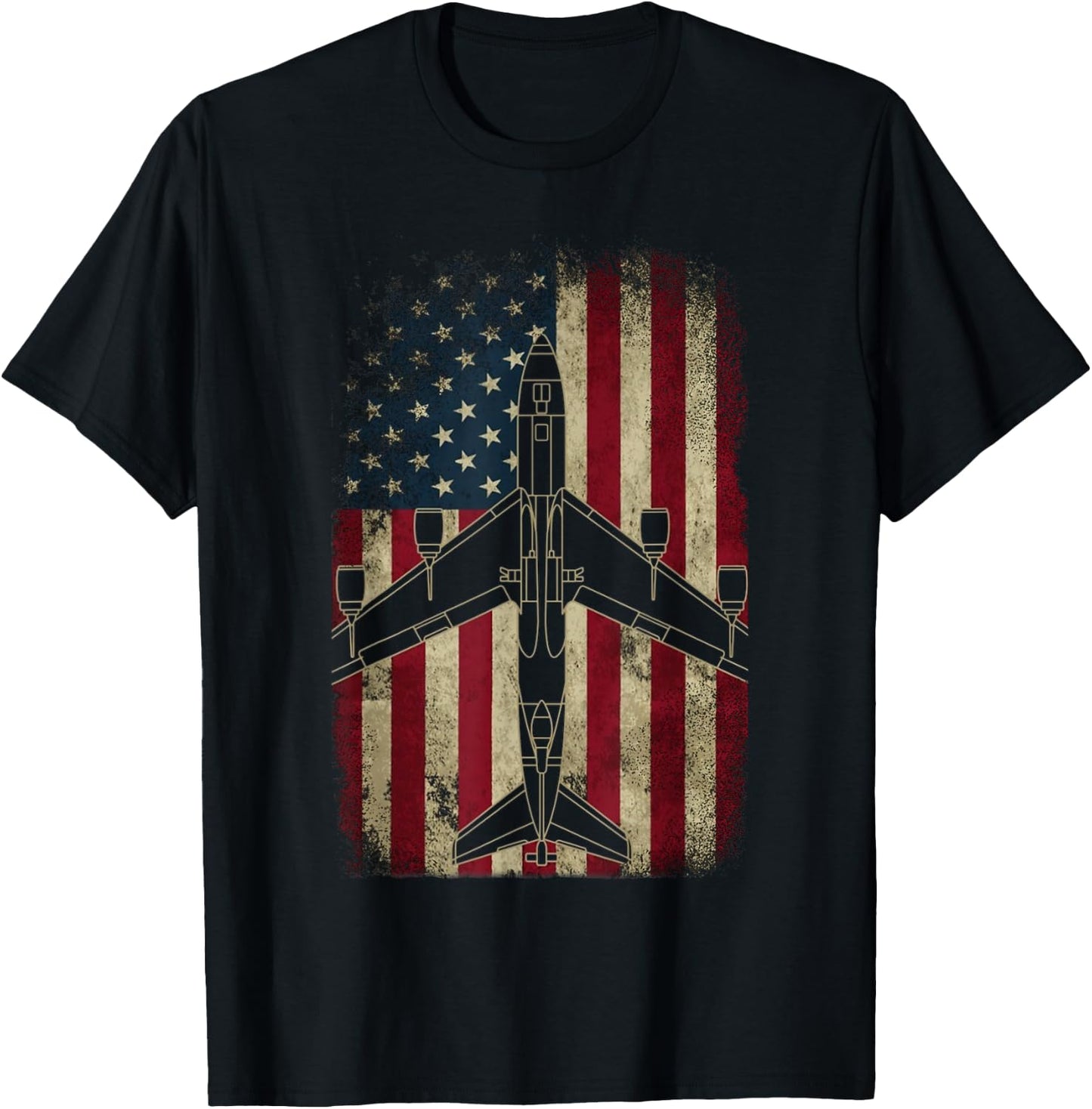 Fores KC-135 STRATOTANKER WALL FLAG T-Shirt - T-Shirt | Black