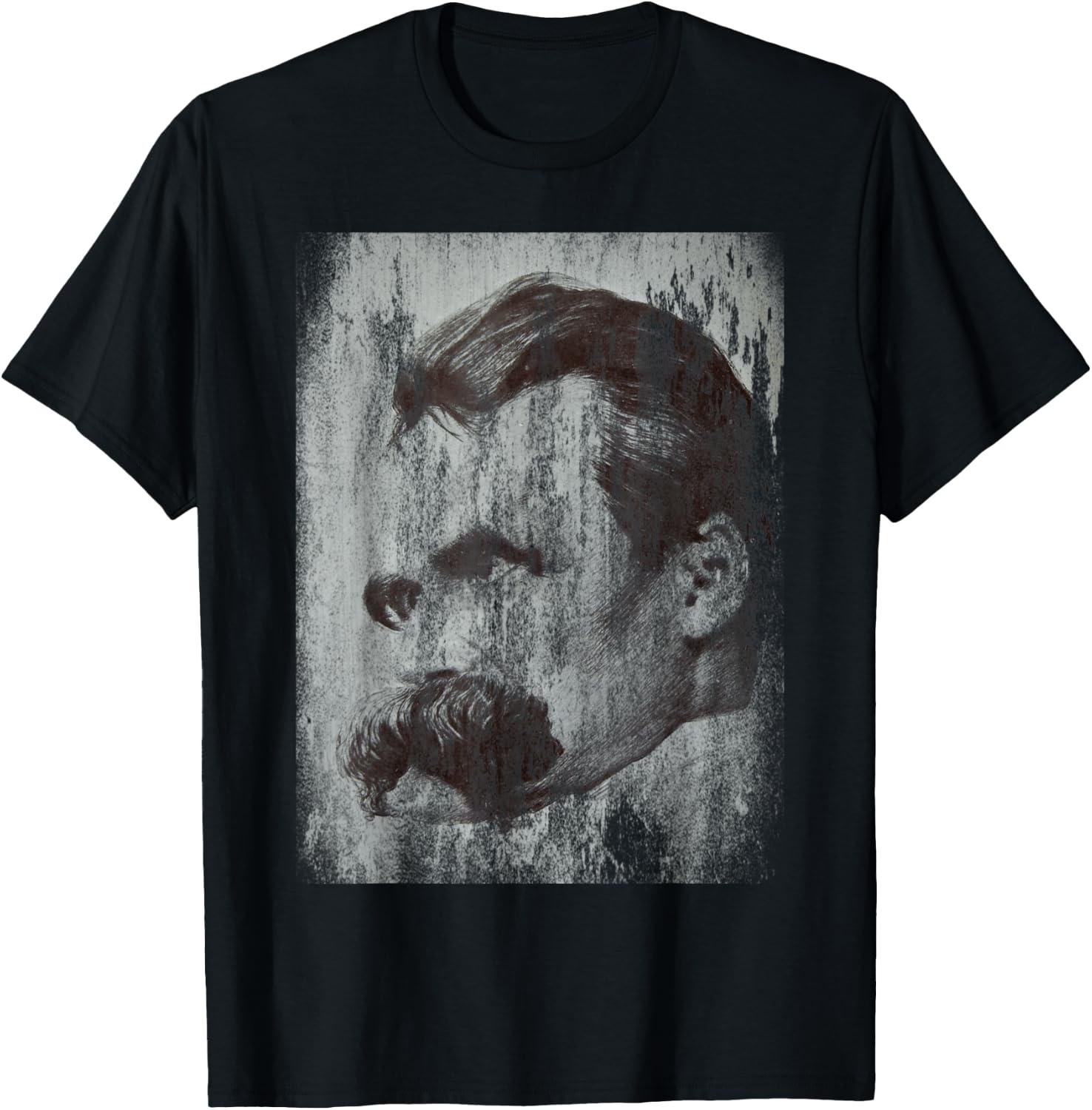 Friedrich Nietzsche | Retro Grunge Vintage | Philosophy T-Shirt - T-Shirt | Black