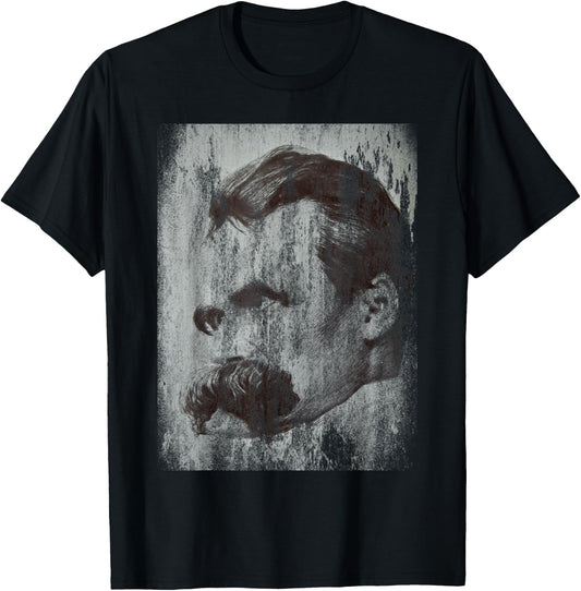 Friedrich Nietzsche | Retro Grunge Vintage | Philosophy T-Shirt - T-Shirt | Black