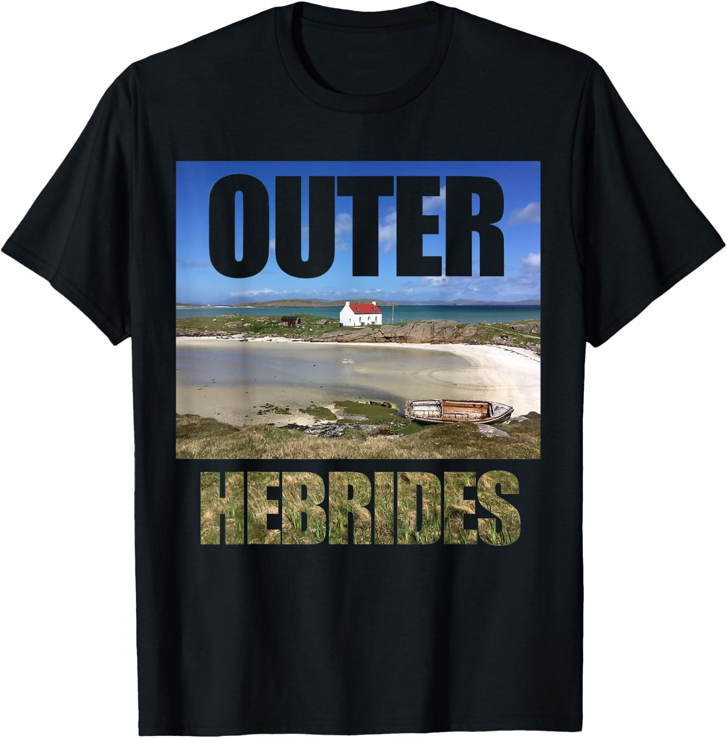 Outer Hebrides - Hebridean Way T-Shirt - T-Shirt | Black