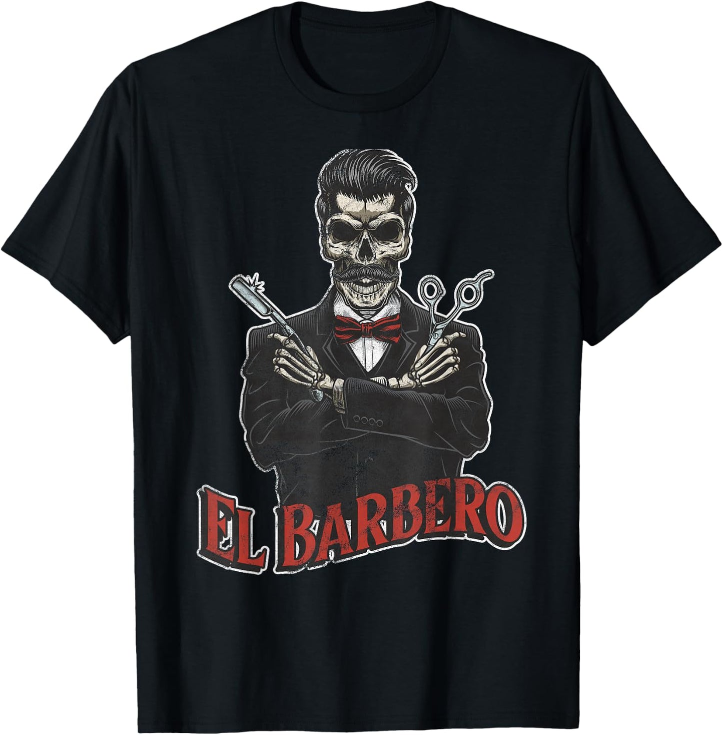 El Barbero Mexican Barber hairstylist barber shop giff T-Shirt - T-Shirt | Black