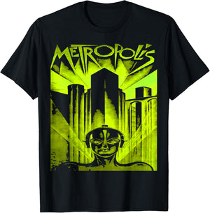 Vintage Nerdy Metropolis Sci-Fi Movie Science Teacher Geek T-Shirt - T-Shirt | Black
