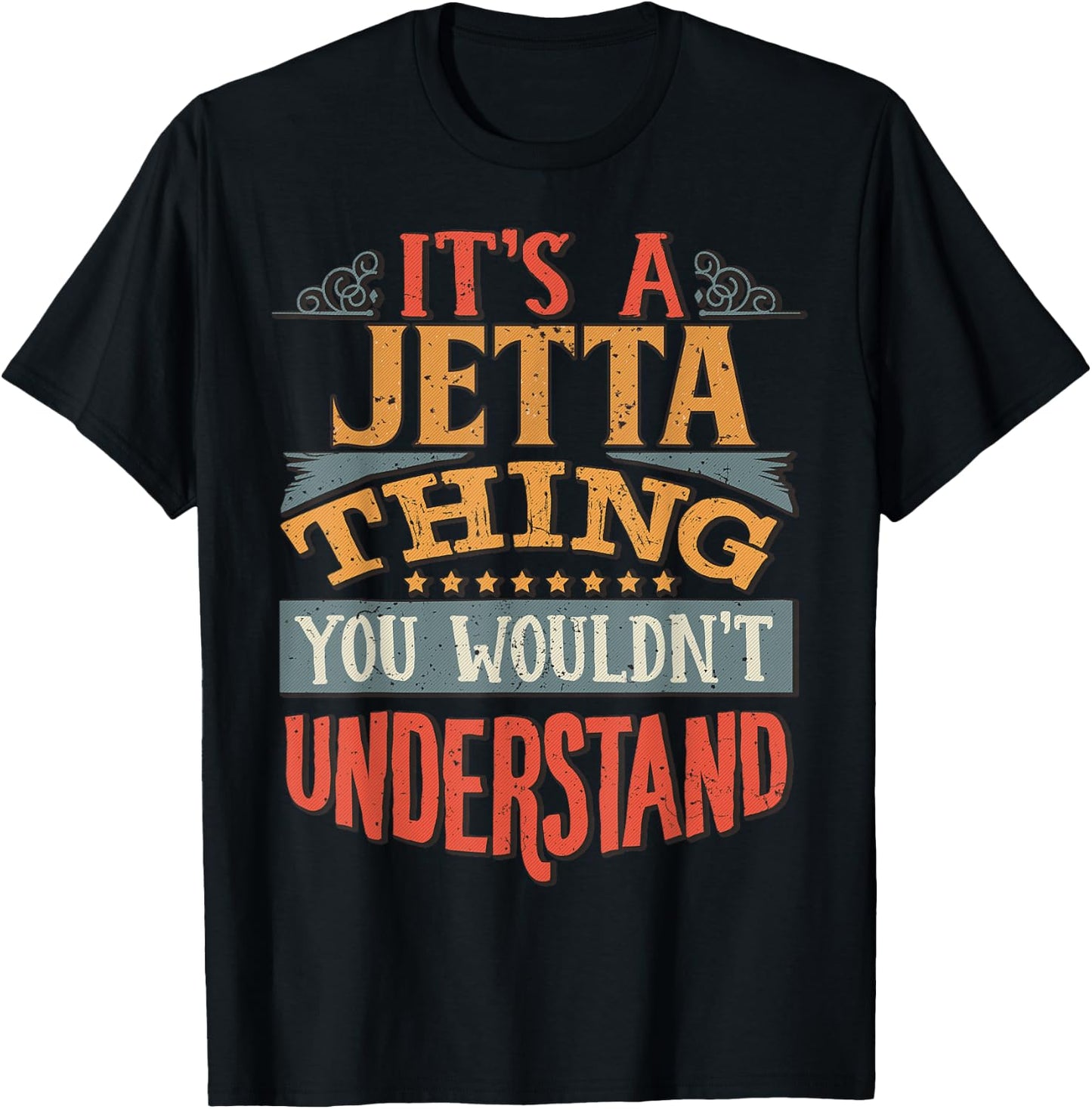 Jetta Name Gifts By Vnz Classic Tailored Black Small T-Shirt - T-Shirt | Black