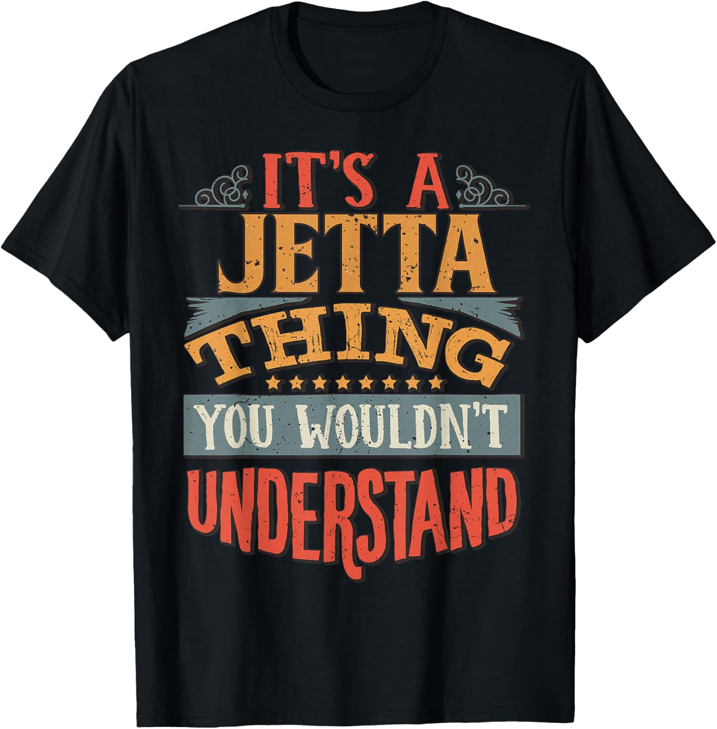 Jetta Name Gifts By Vnz Classic Tailored Black Small T-Shirt - T-Shirt | Black