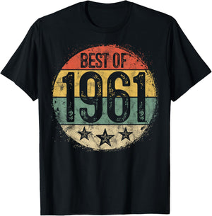 Best Of 1961 64th Birthday Gifts Women 64 Year Old T-Shirt - T-Shirt | Black