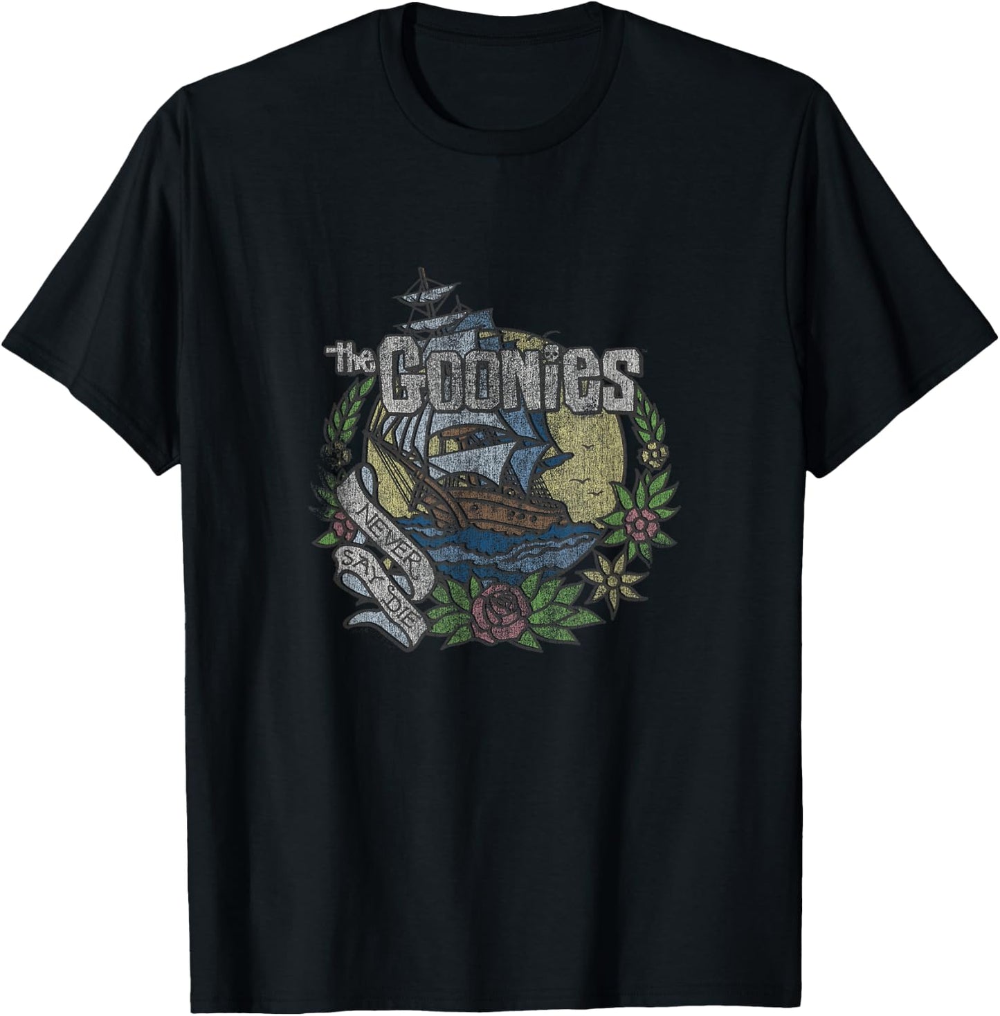 The Goonies Faded Tattoo T-Shirt - T-Shirt | Black