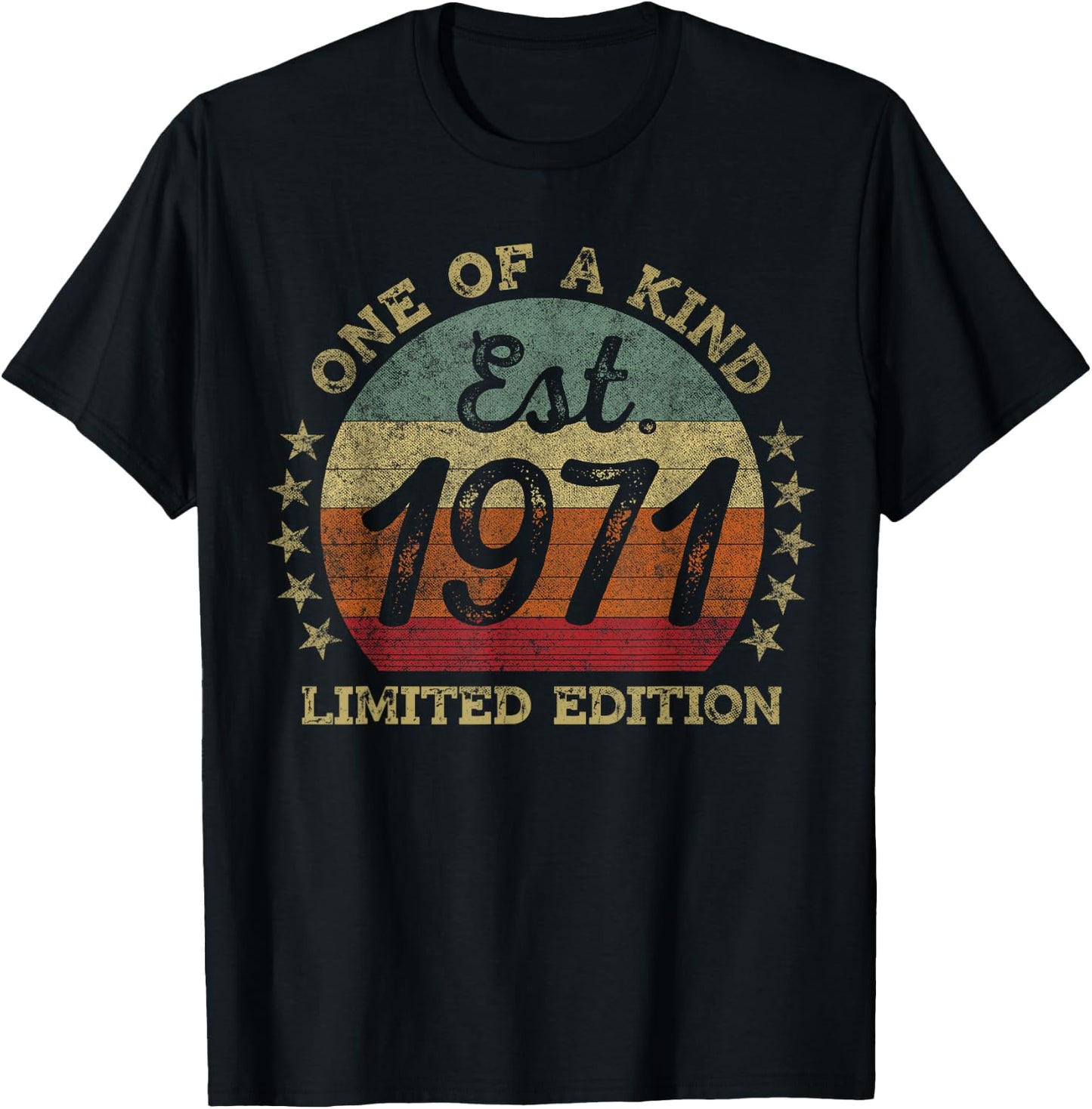 Est. 1971 54th Birthday Limited Edition 54 Year Old T-Shirt - T-Shirt | Black