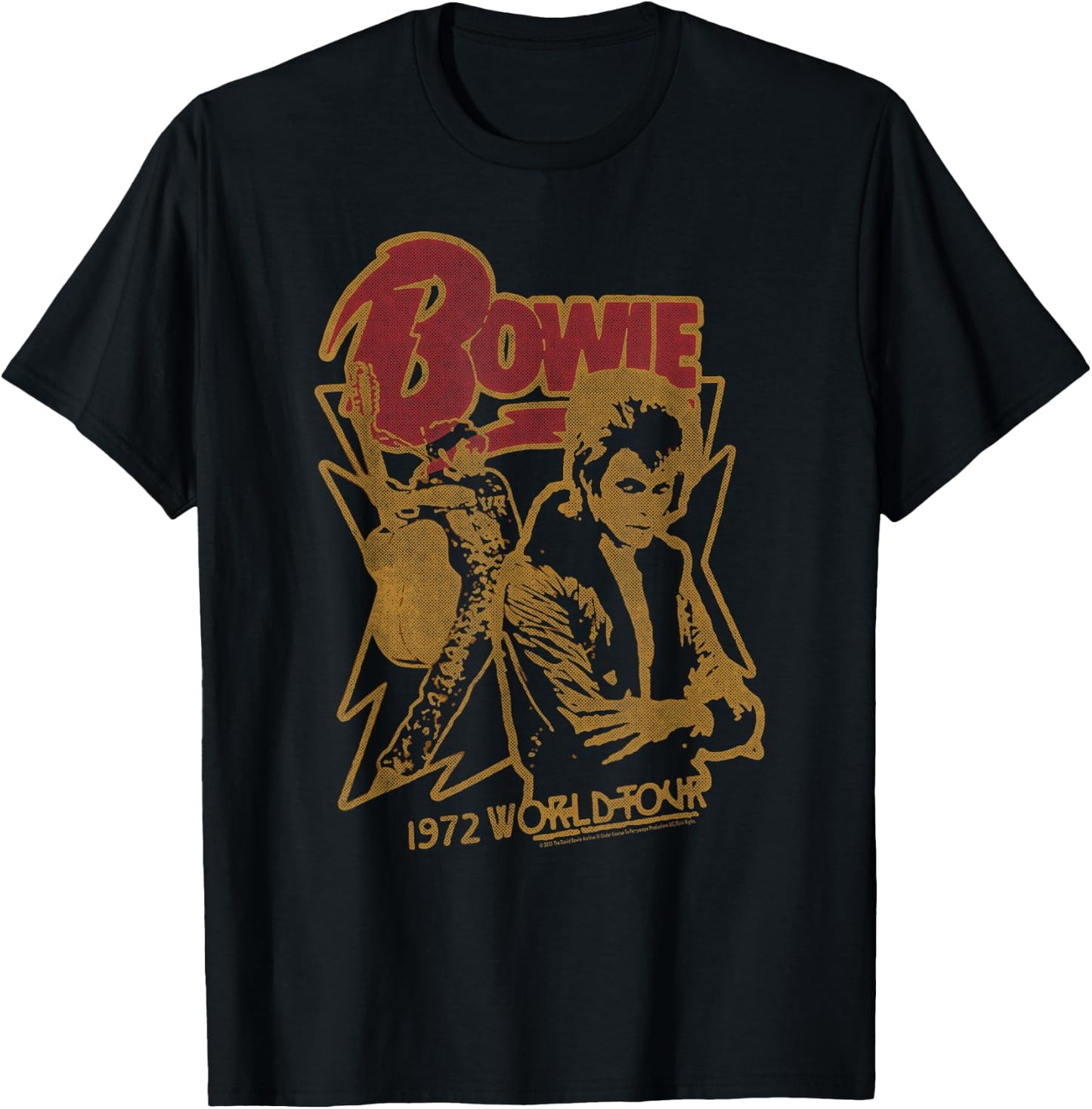 David Bowie - 1972 World Tour T-Shirt - T-Shirt | Black