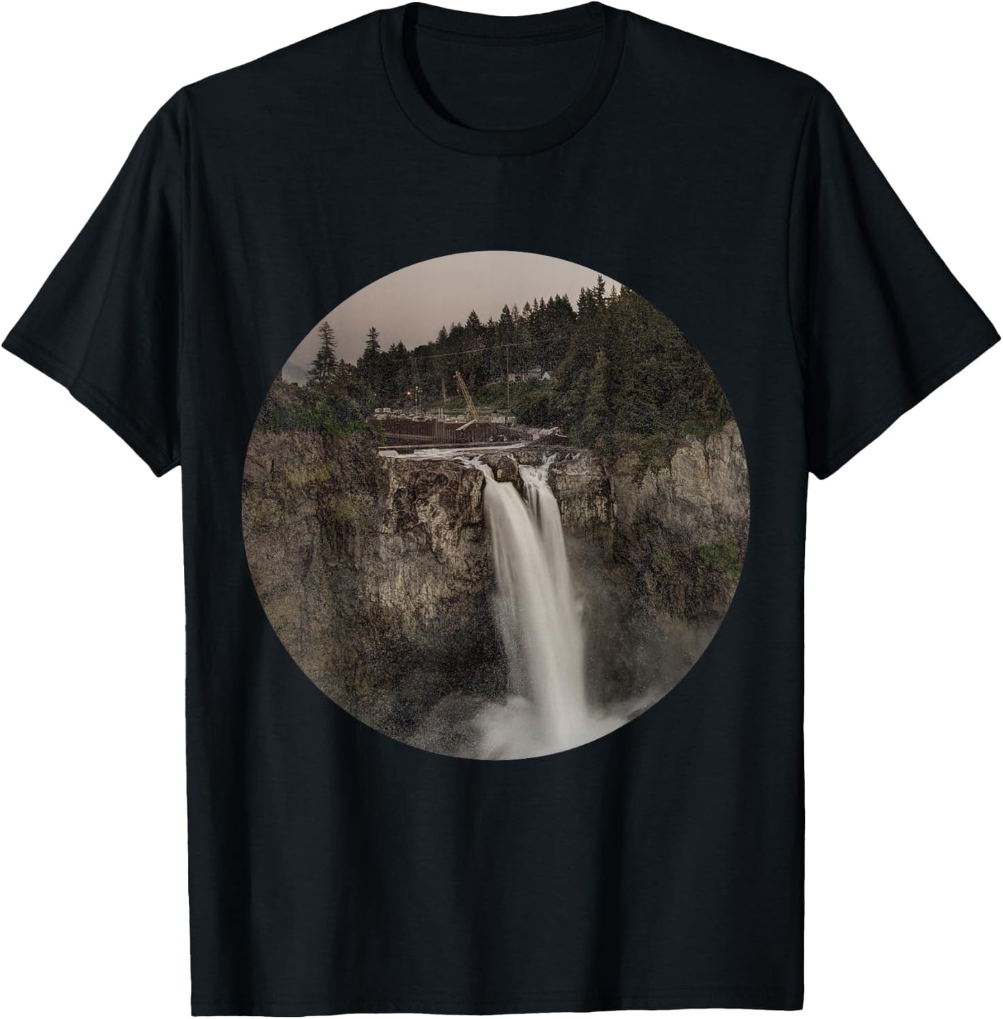 Snoqualmie Falls, Washington State T-Shirt - T-Shirt | Black