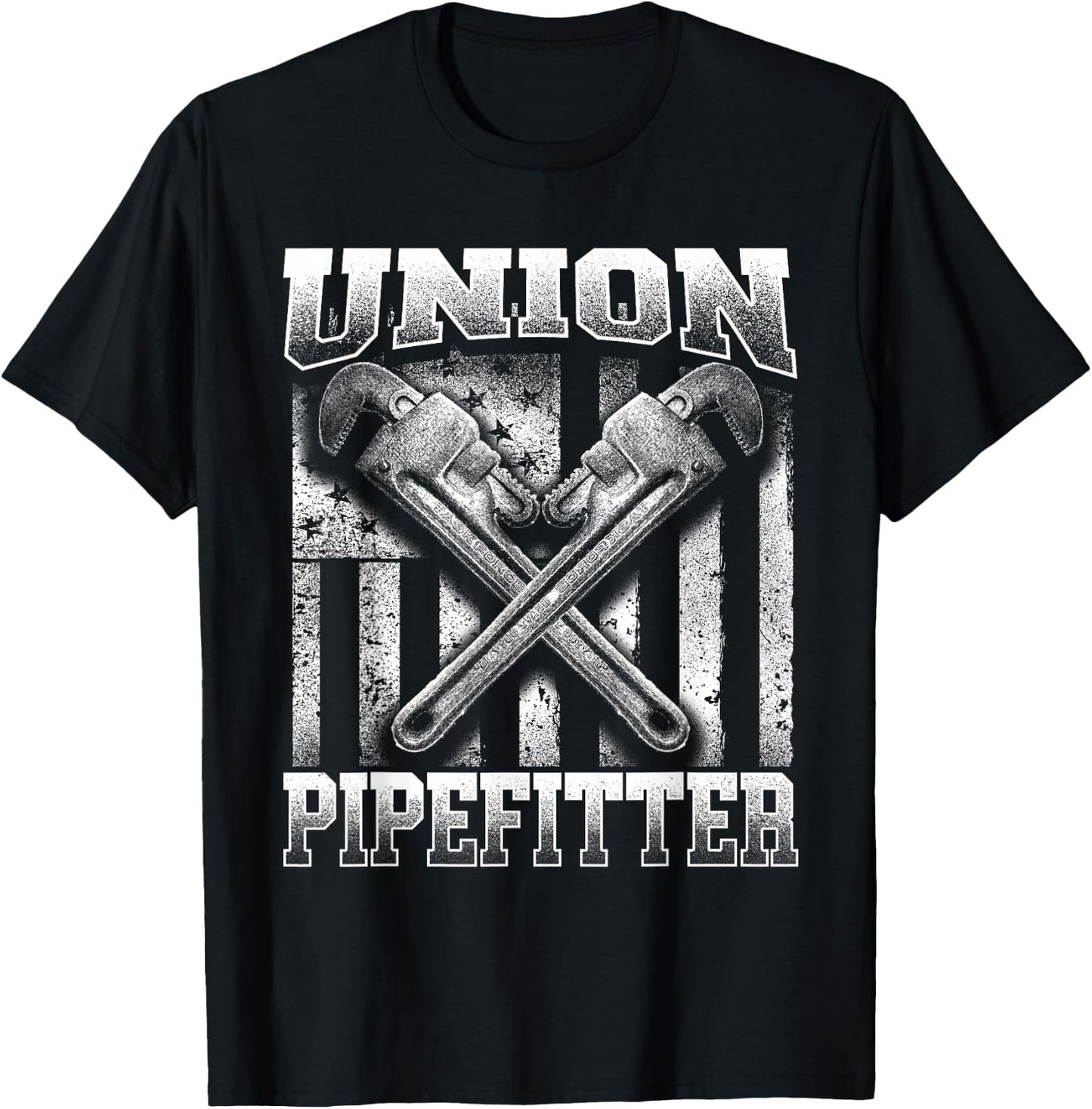 Union Pipefitter - Pipe Fitter Plumber Plumbing Steamfitter T-Shirt - T-Shirt | Black