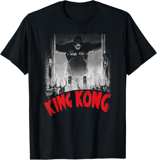 King Kong at The Gates Poster T-Shirt - T-Shirt | Black