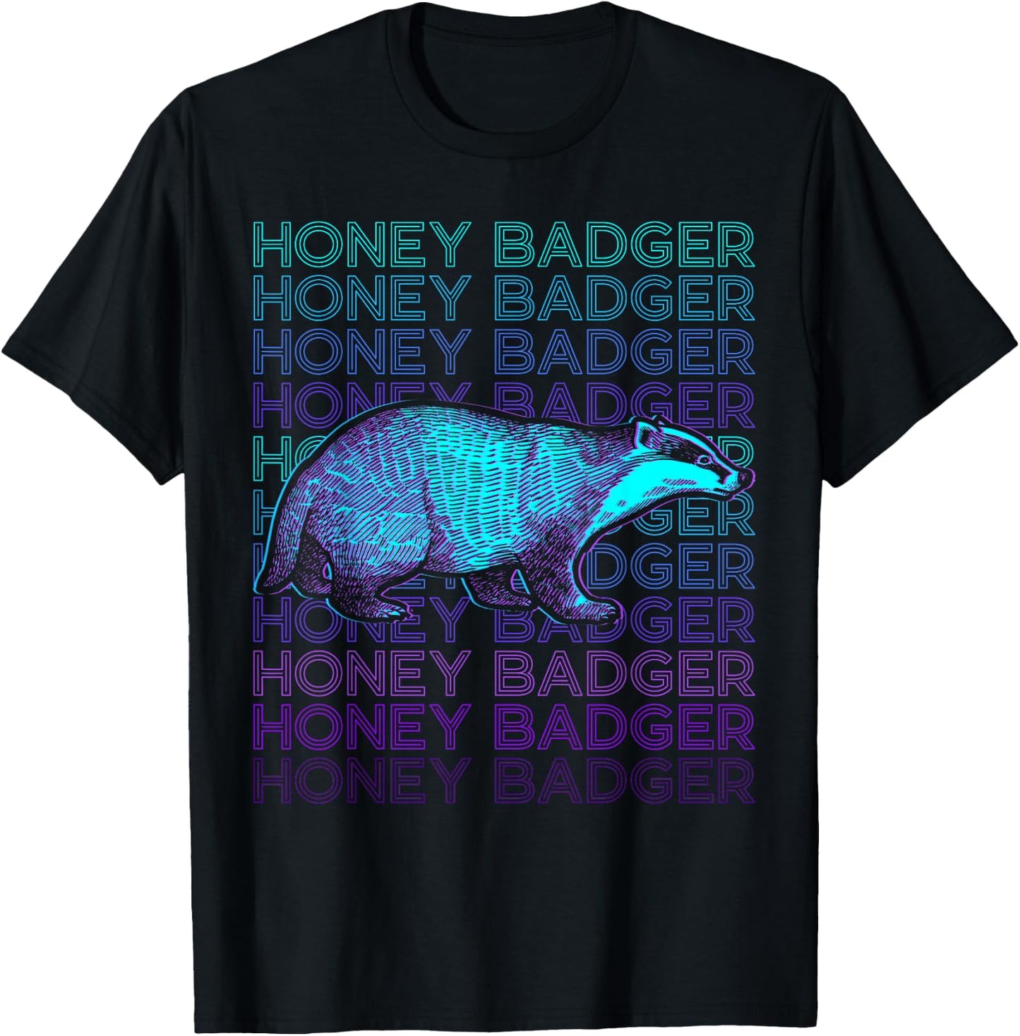 Honey Badger Retro T-Shirt - T-Shirt | Black