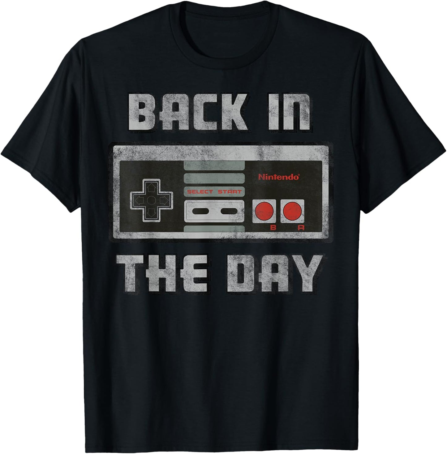 Nintendo NES Controller in The Day Vintage Graphic Small T-Shirt - T-Shirt | Black