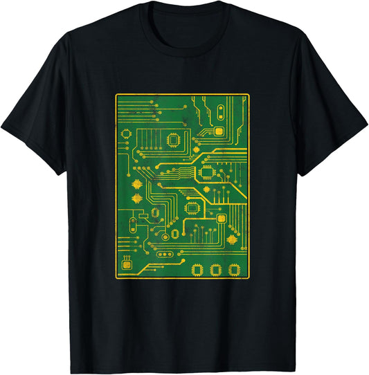 Computer Repair Tech Technician Motherboard Printed Circuit Board T-Shirt - T-Shirt | Black