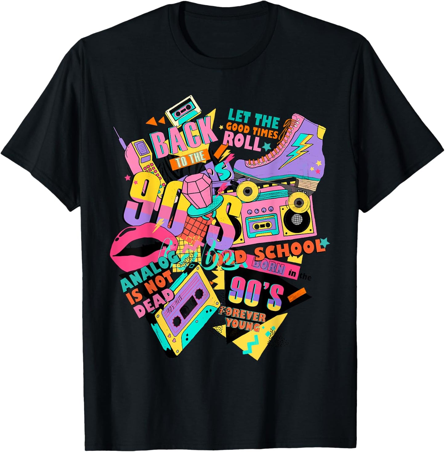 Funny 90s Theme Outfit Vintage Retro 90s Shirt T-Shirt - T-Shirt | Black
