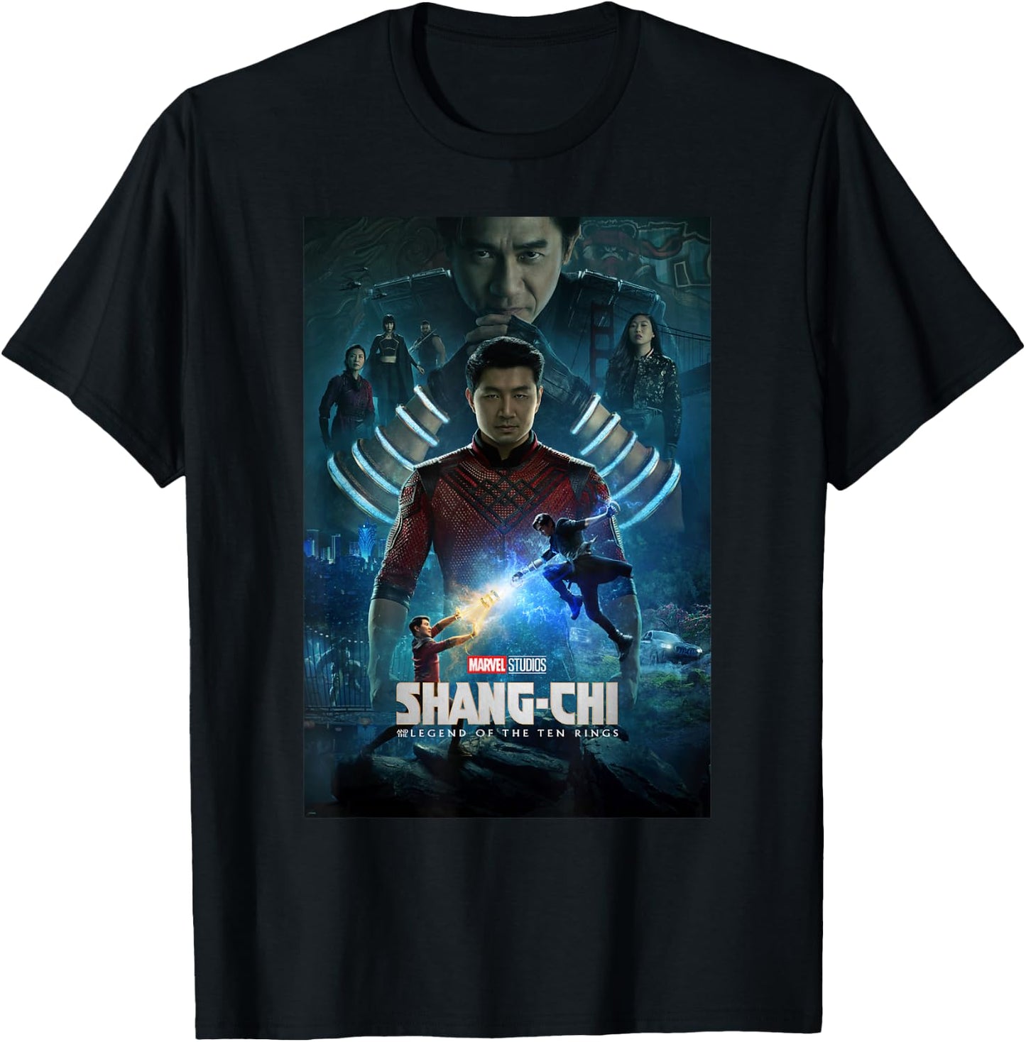 Marvel Shang-Chi Ten Rings Group Shot Poster T-Shirt - T-Shirt | Black
