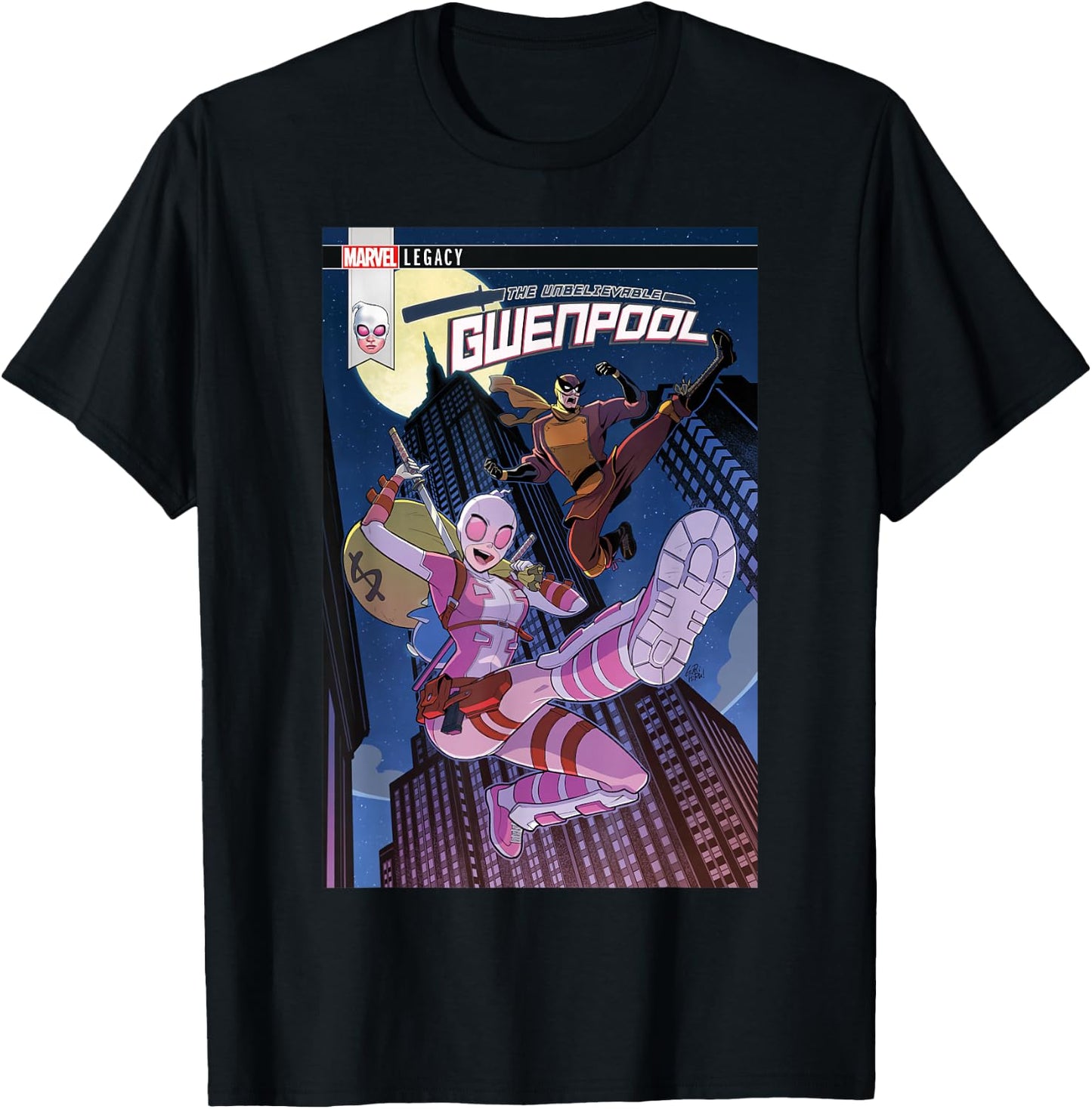 Marvel Unbelievable Gwenpool Batroc The Leaper Comic T-Shirt - T-Shirt | Black