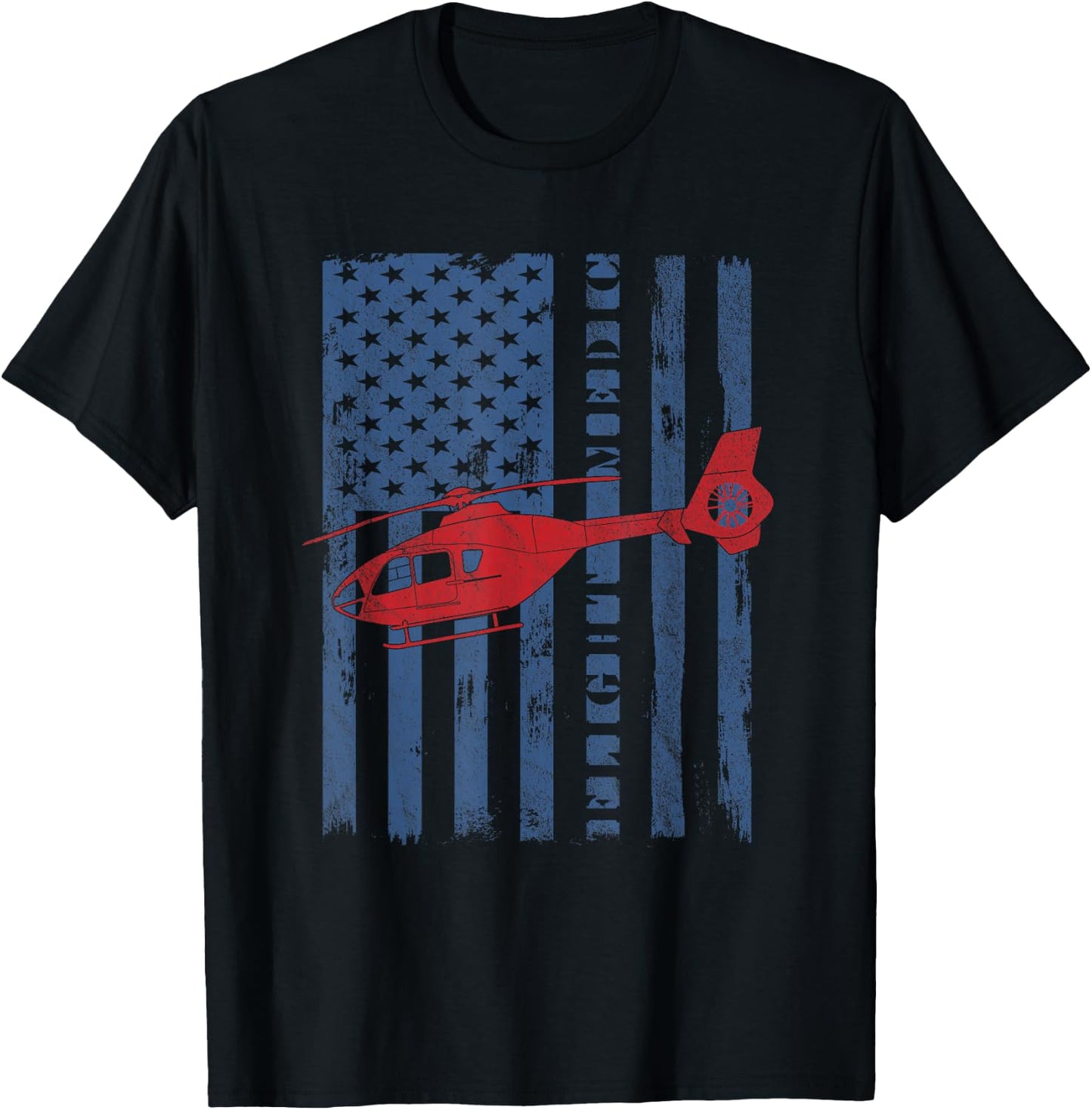American Flag Flight Medic T-Shirt - T-Shirt | Black