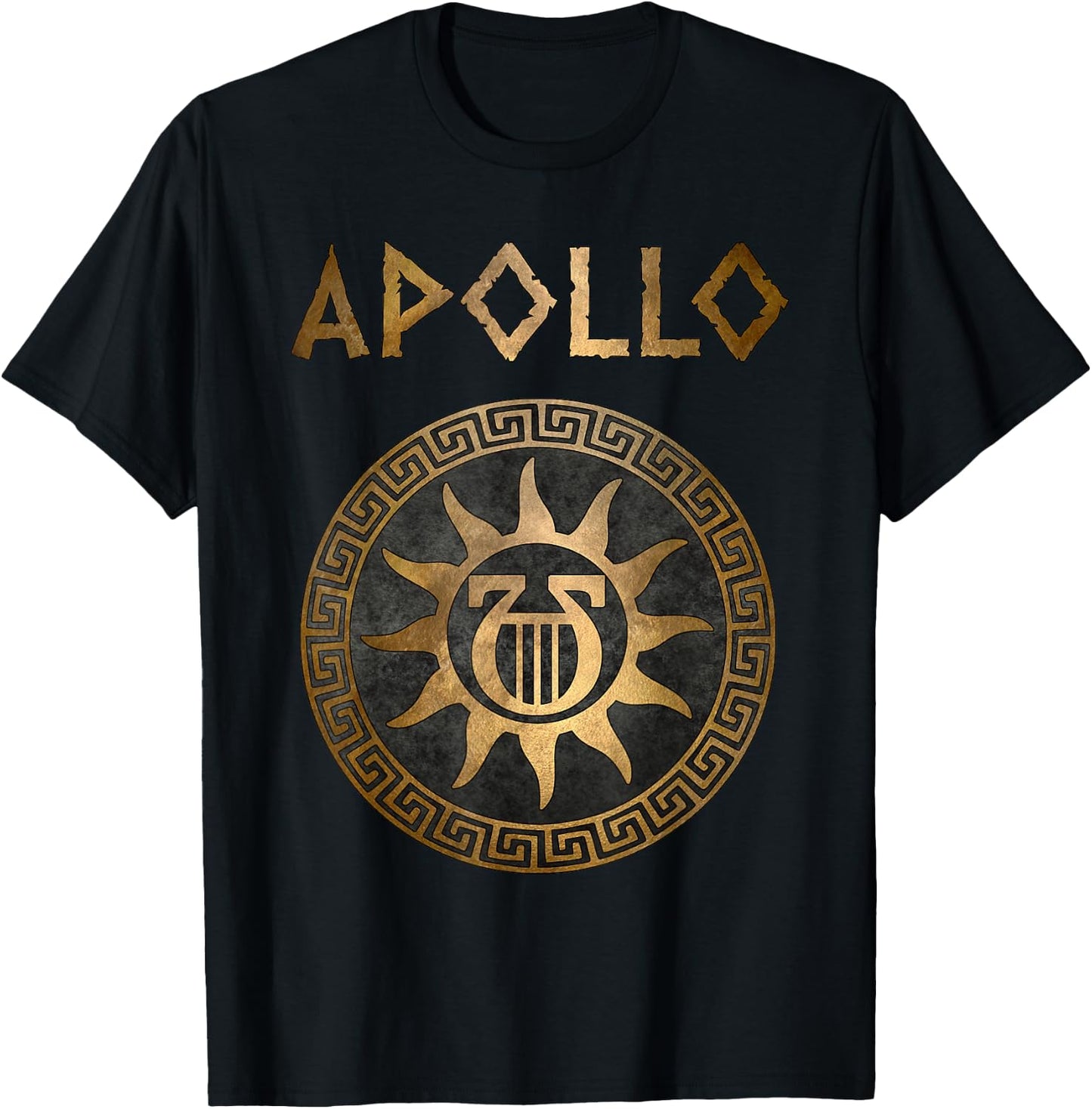 Apollo Greek God Ancient Lyre T-Shirt - T-Shirt | Black