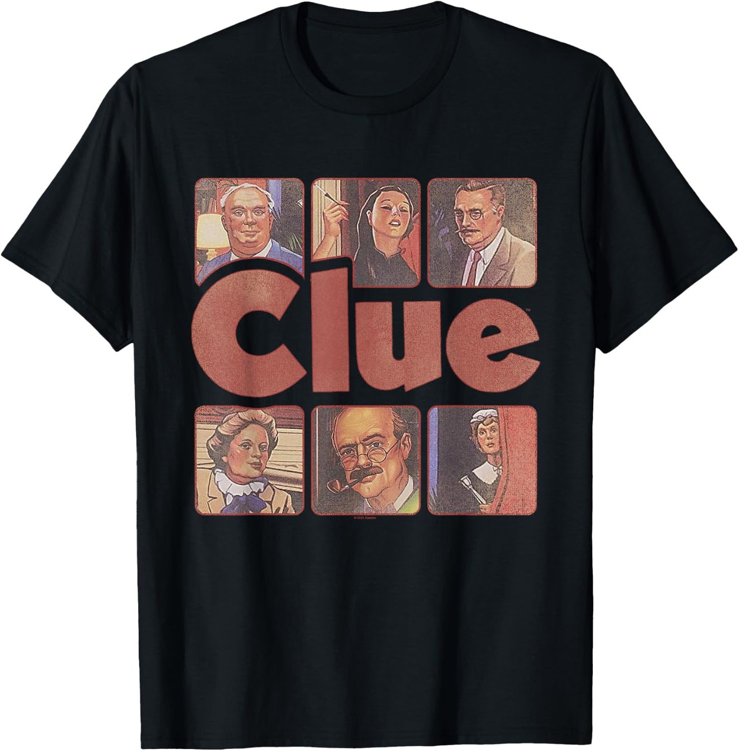 Clue Characters from 1986 T-Shirt - T-Shirt | Black