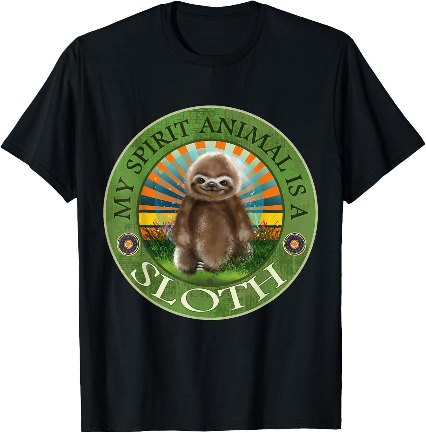 My Spirit Animal is a Sloth Nature Conservationist Lover T-Shirt - T-Shirt | Black