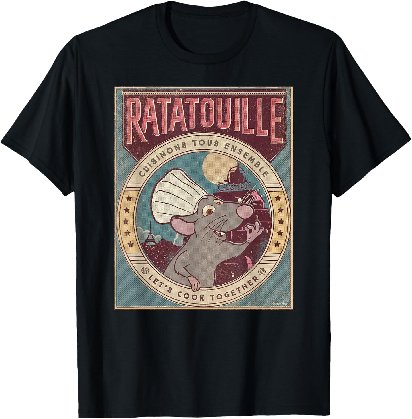 Disney and Pixar’s Ratatouille Chef Remy Let’s Cook Together T-Shirt - T-Shirt | Black