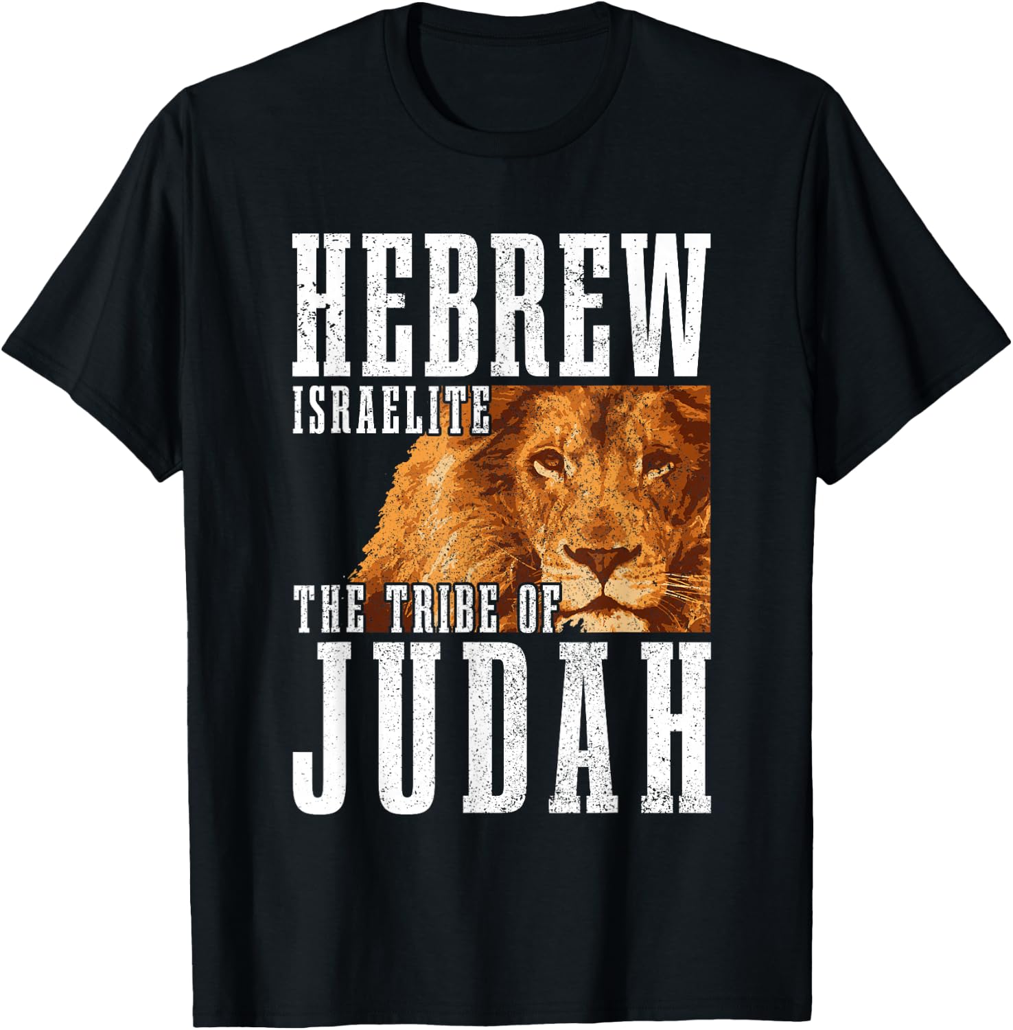 Hebrew Israelite Tribe Of Judah Lion Jew Jewish Israel T-Shirt - T-Shirt | Black