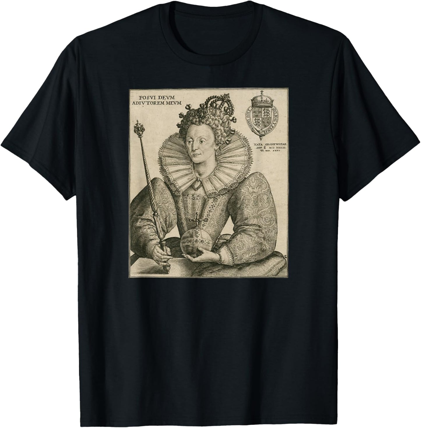 Vintage Elizabeth I Shirt Vintage Royal British Family T-Shirt - T-Shirt | Black